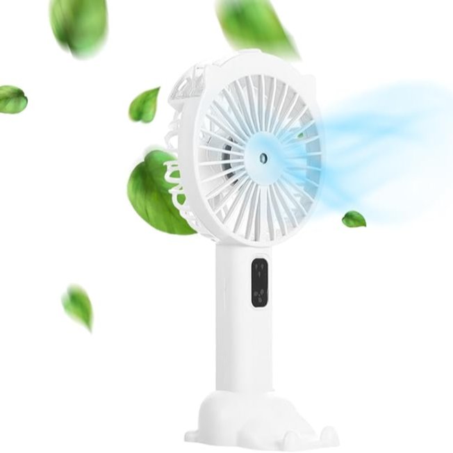 Mini ventilator de birou cu pulverizare apa, 3-în-1