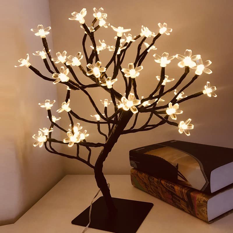 Copacel de Craciun, 36 LED Cherry, Blossom Bonsai