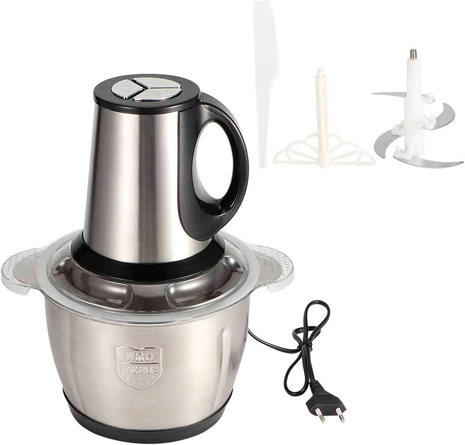 RESIGILAT - Tocator electric carne si legume, 4 lame inox, 2 viteze, capacitate mare, bol inox