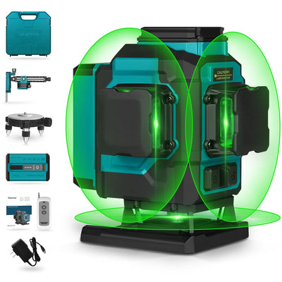 Kit Nivela Laser, autonivelare, telecomanda, trepied, linii verzi, 4x360°