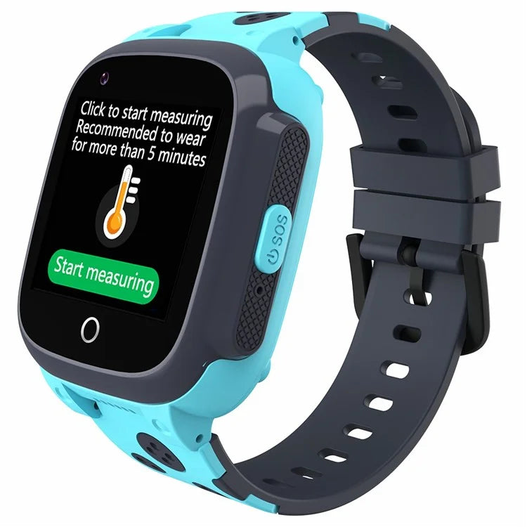 Ceas smartwatch LT25 pentru copii, cu GPS, 4G, monitorizare de la distanta, 1.4 inch, temperatura copil, apel video, camera HD, Android, buton SOS, bluetooth, wifi, rezistent la apa, blocare apel, Albastru