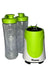 Blender smoothie, Casena VT-12, multifunctional, 180W, cu 2 recipiente portabile de 600ml, 22.5x7.5 cm, alb-verde