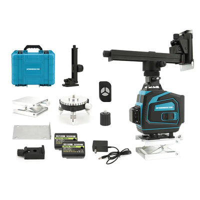 Kit Nivela Laser, autonivelare, telecomanda, trepied, linii verzi, 4x360°