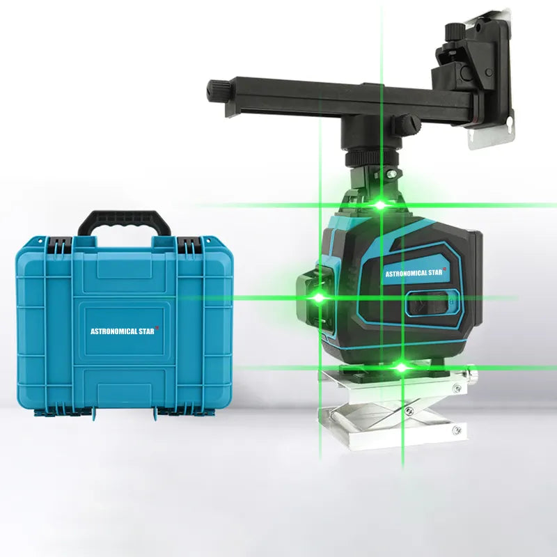 Kit Nivela Laser, autonivelare, telecomanda, linii verzi, 4x360°