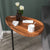 Masuta de cafea design nordic cu picior metalic, maro, 40x30x70