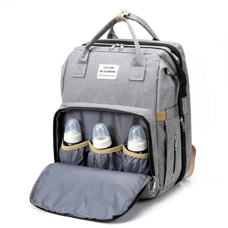 Geanta-Rucsac tip patut extensibil pentru copii, multifunctional, impermeabil, buzunare multiple, atasare la carucior