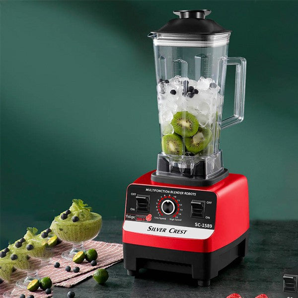 Blender Profesional de bucatarie 2 in 1, 2.5L, motor din cupru, 15 viteze, 3000W