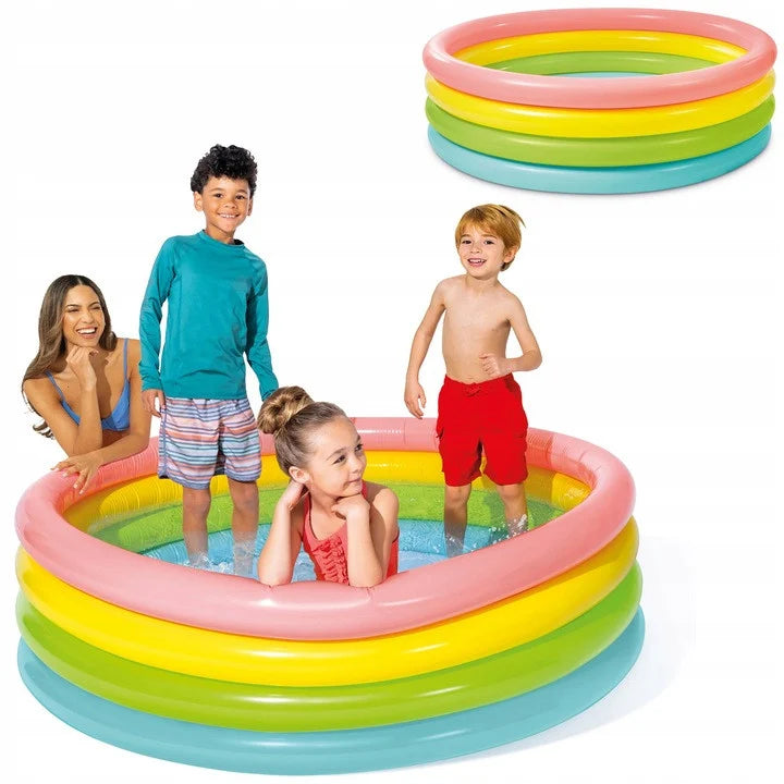 Piscina gonflabila pentru copii cu baza moale, Intex