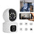 Camera dubla de supraveghere, 3MP, WiFi, Rotire 360°, HD, Senzor miscare, Alb/Negru