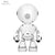 Camera de supraveghere smart, Robot, cu functie Baby Monitor, si cu rotire 360 grade, Full HD 1080P, Wireless Audio Video, IP, Night Vision, Detectarea miscarilor, Two-Way Audio, Alb