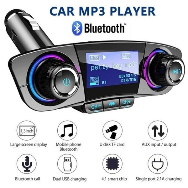 Transmitator FM multifunctional pentru masina cu MP3 Player si Bluetooth