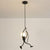 Lampa metalica retro industriala tip humanoid, soclu E27, diverse modele