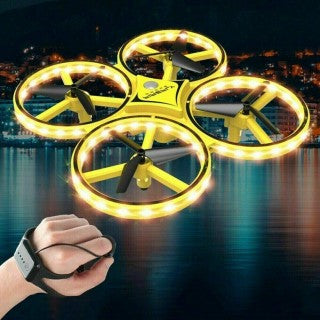 Drona Anti Coliziune, Inteligenta, cu LED, Greutate 73g, RC Gravity cu Telecomanda, Quadcopter Smart