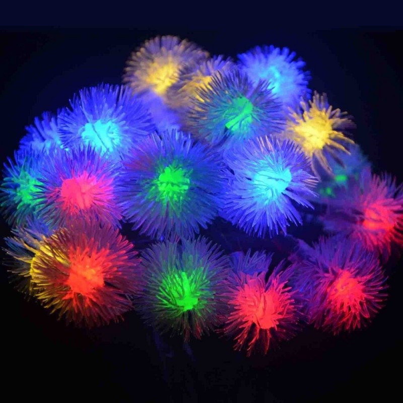 Instalatie Snowflakes LED 50 Balls, fulgi de zapada, multicolor