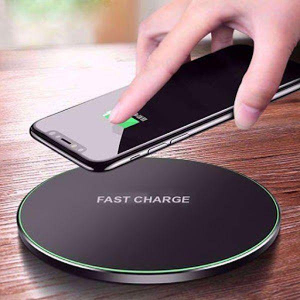 Incarcator Wireless Fast Charging Pad QI, Round Black - Tenq.ro